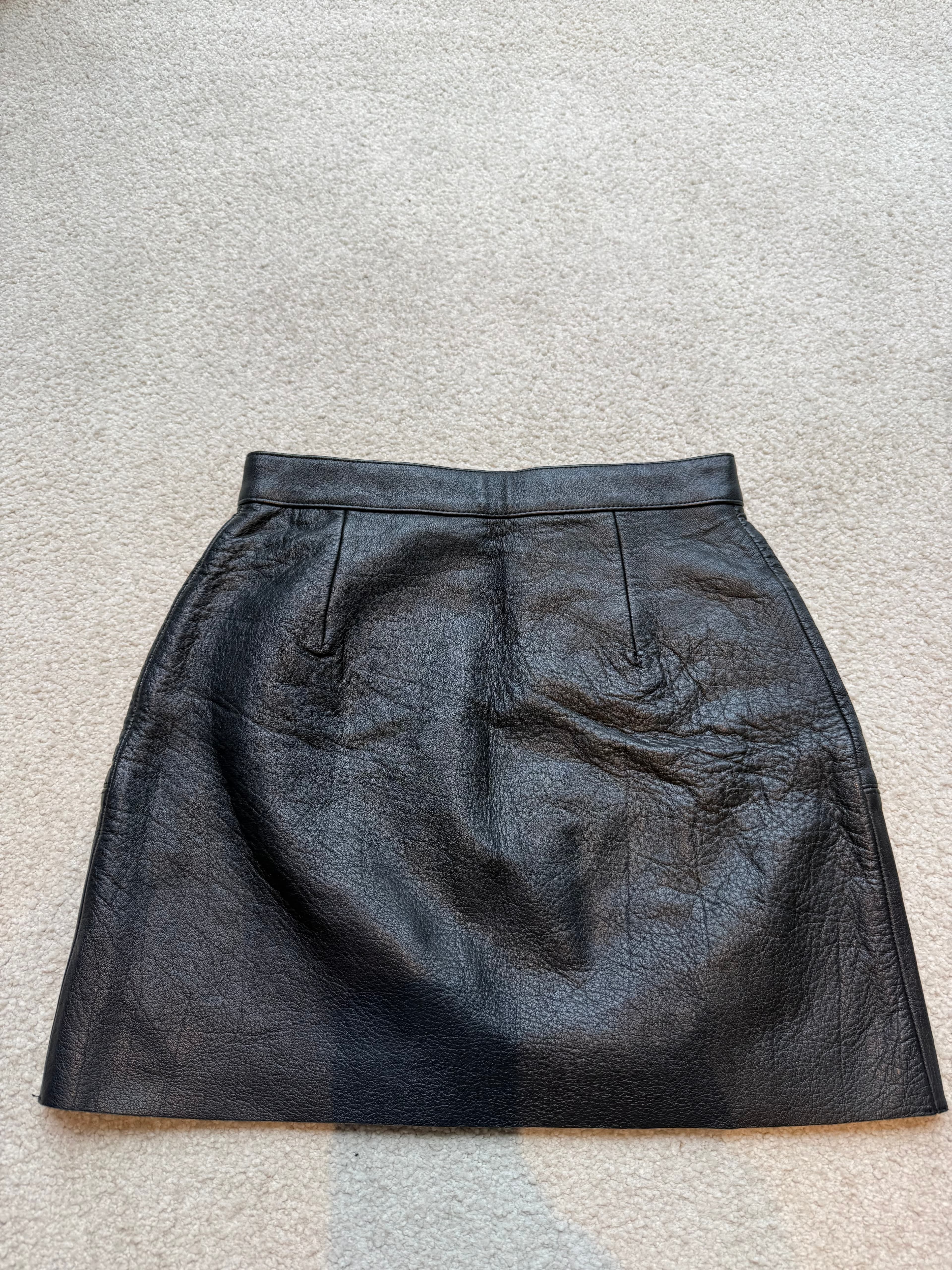 AJE Black Leather Mini Skirt, photo 2 of 5