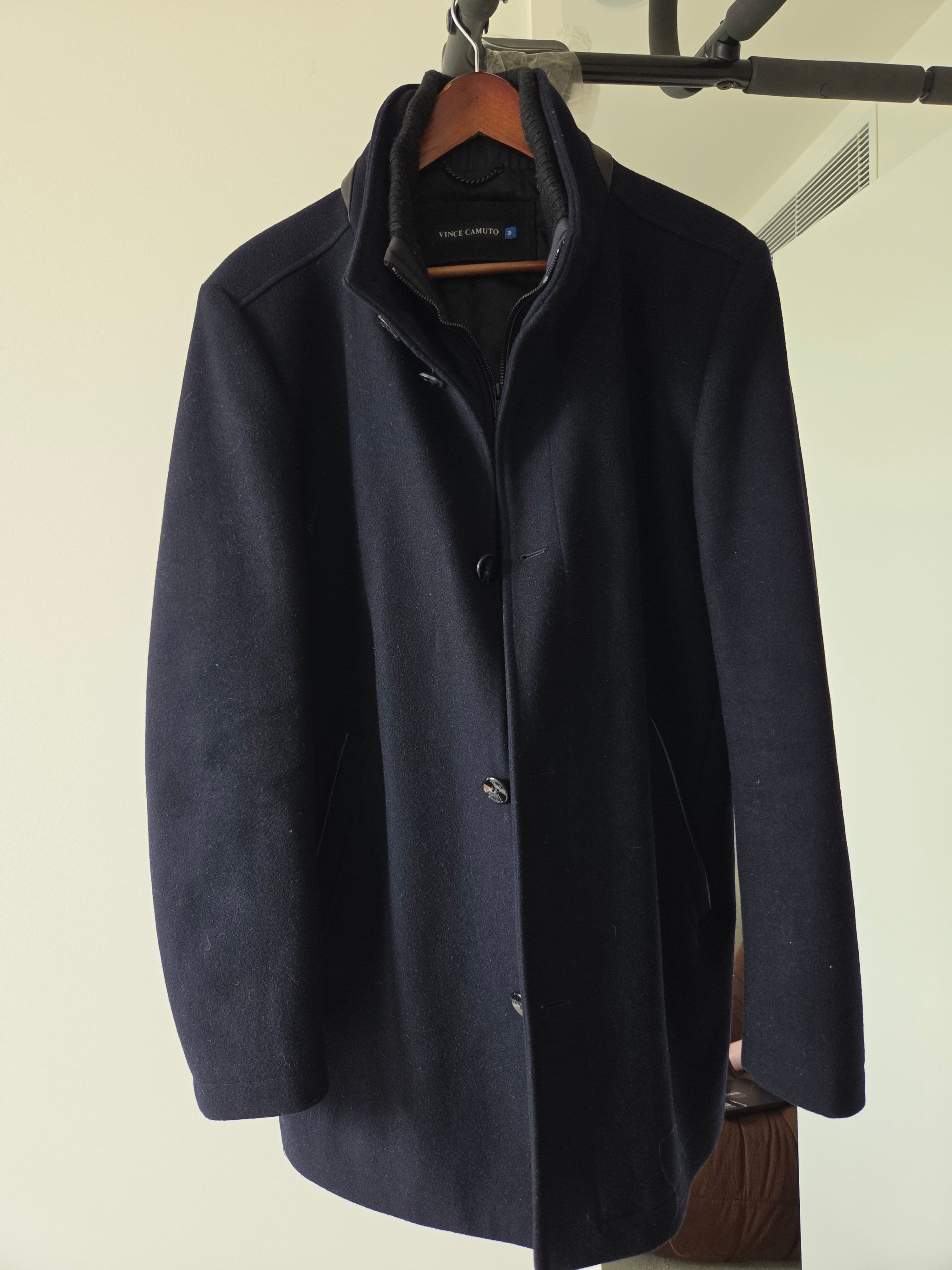 Mens Navy heavy business coat