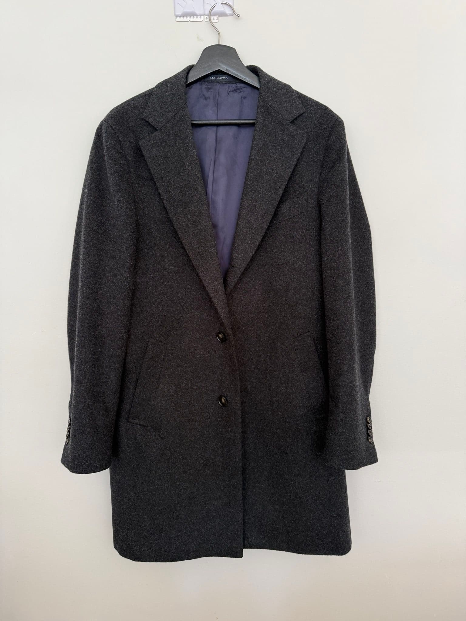 Suit supply Charcoal Grey Wool Overcoat, photo 1 of 5