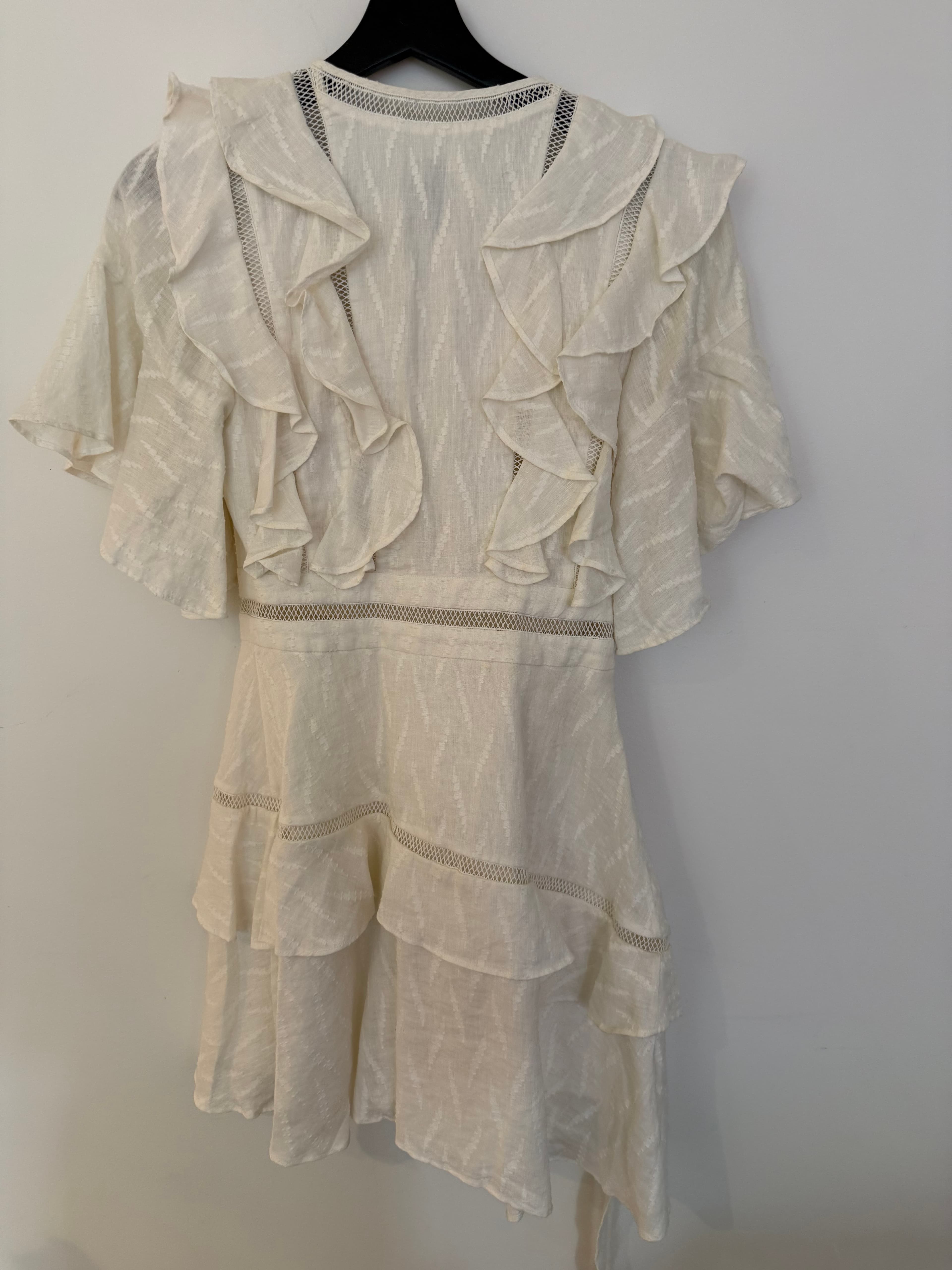 White Linen Acler Ruffled Mini Dress, photo 2 of 2