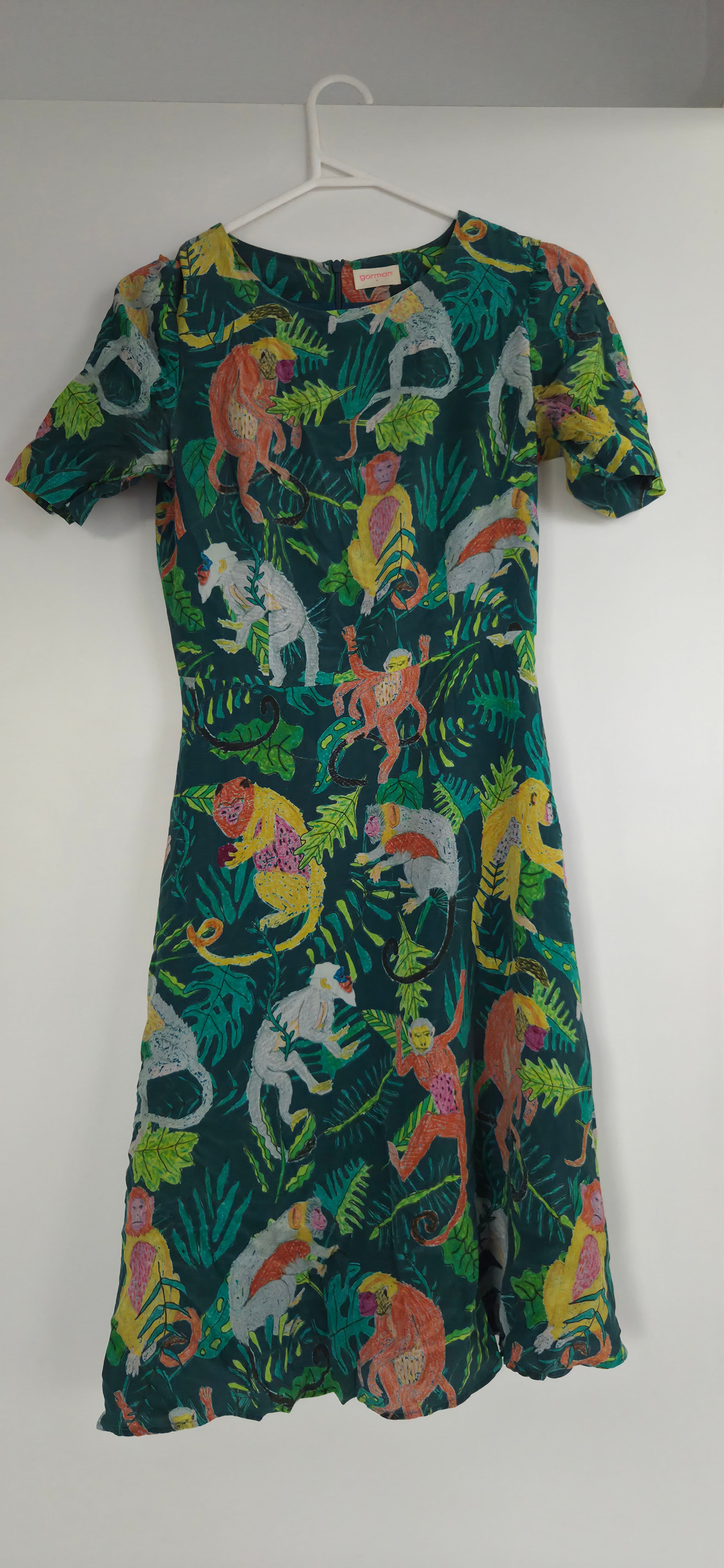 Green Gorman Monkey Print Dress