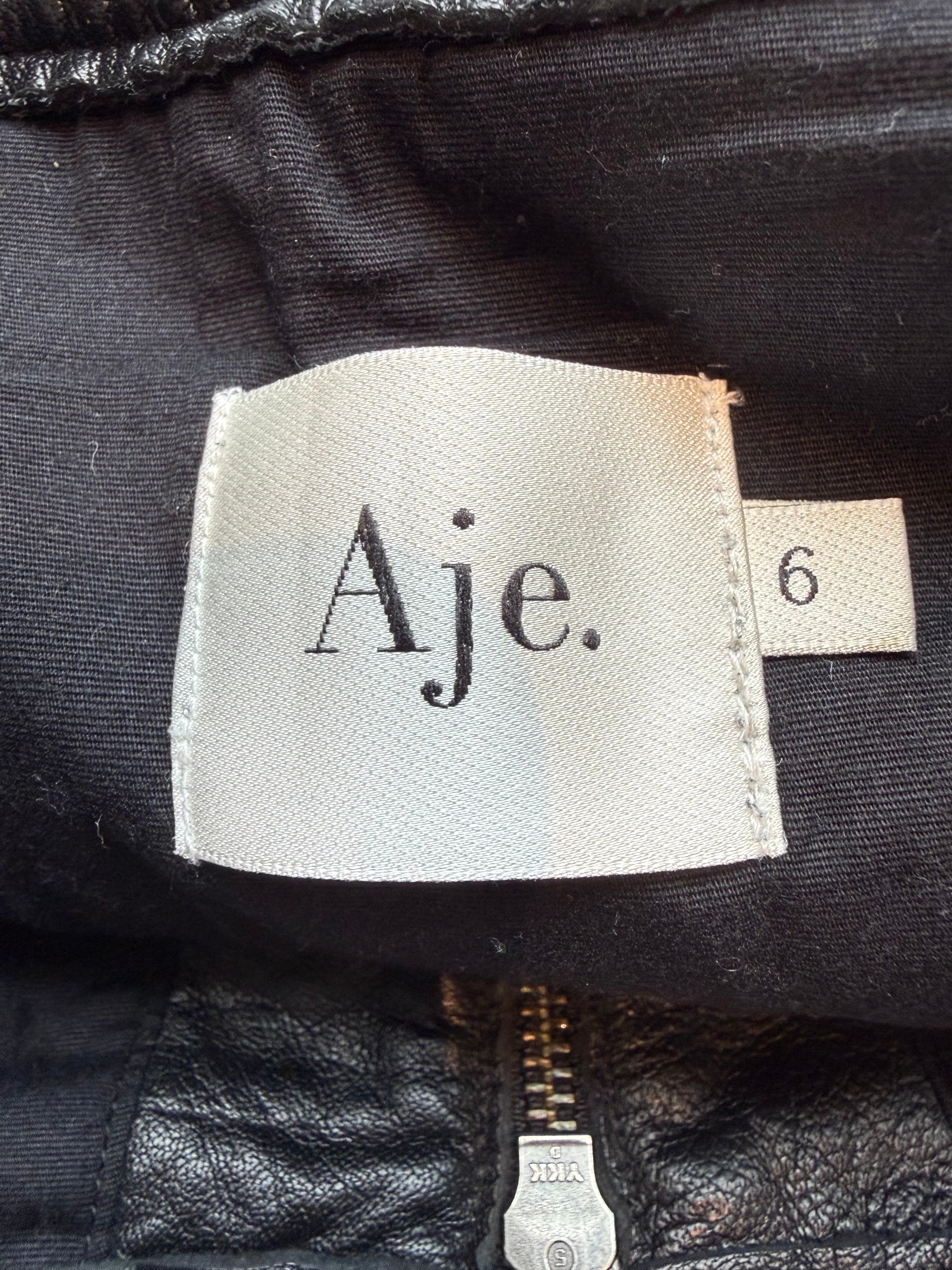 AJE Black Leather Mini Skirt, photo 3 of 5
