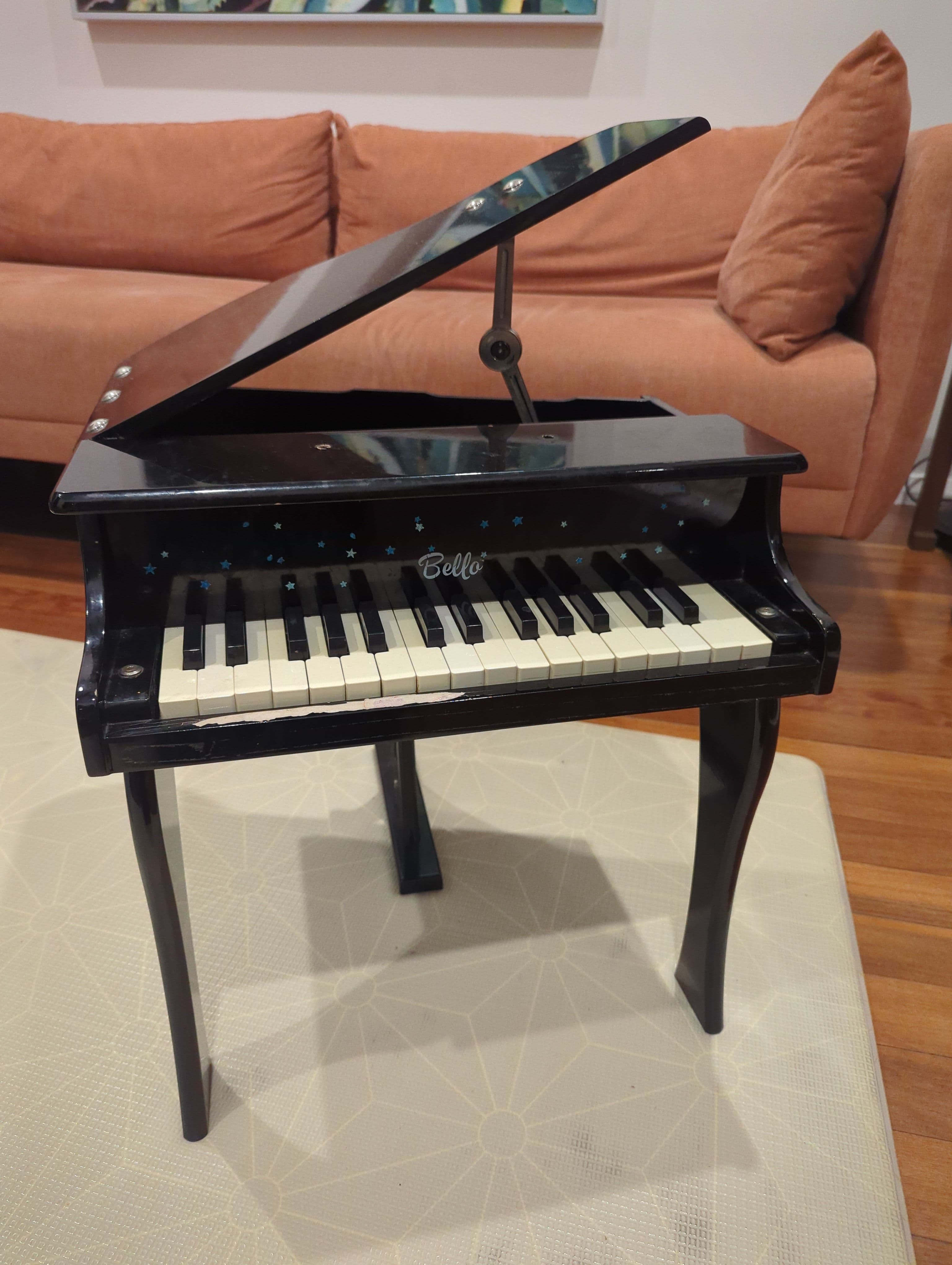 Black Bello Miniature Toy Piano