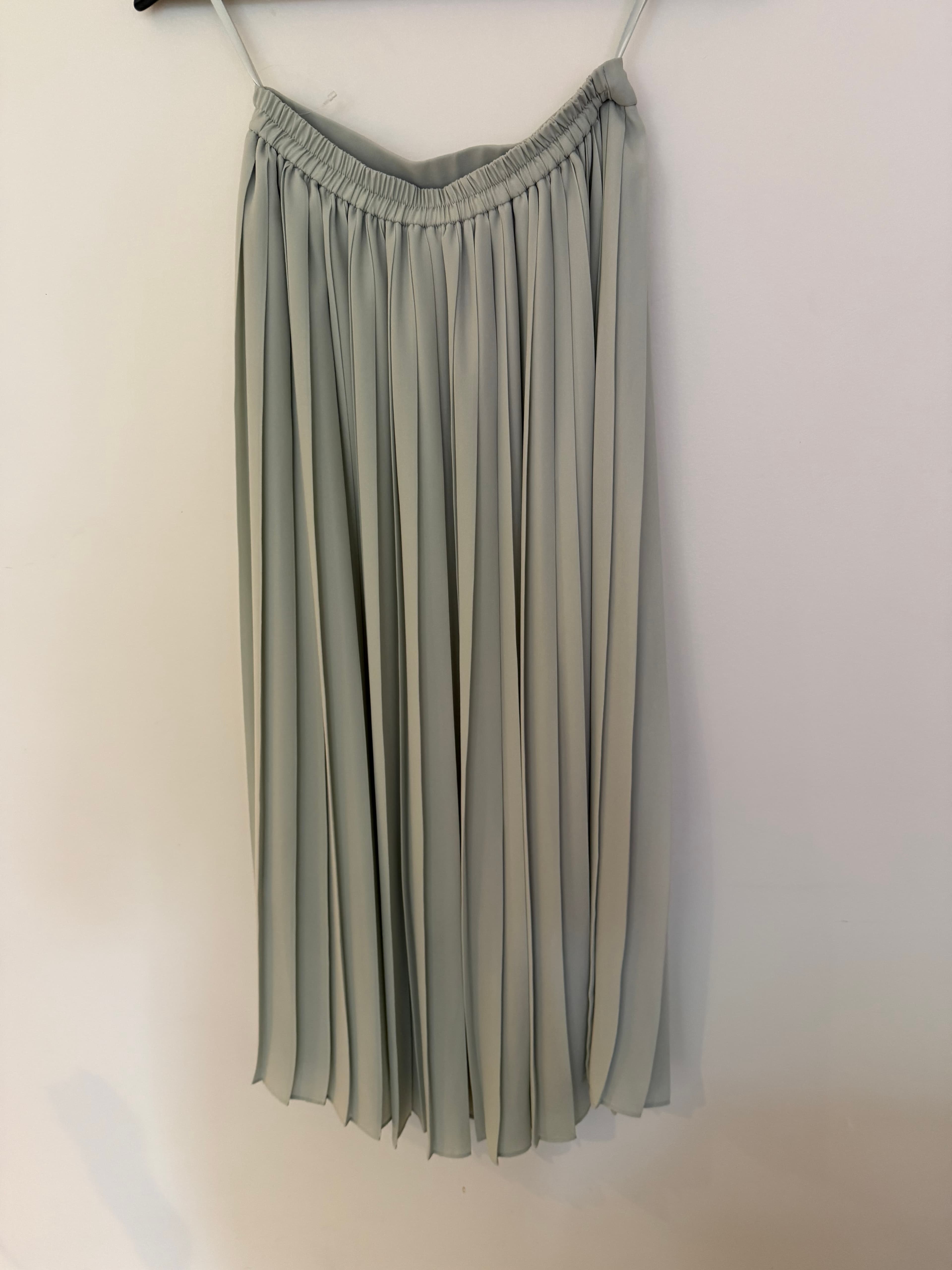 Duck egg skirt blue green Pleated Midi Skirt, photo 2 of 3