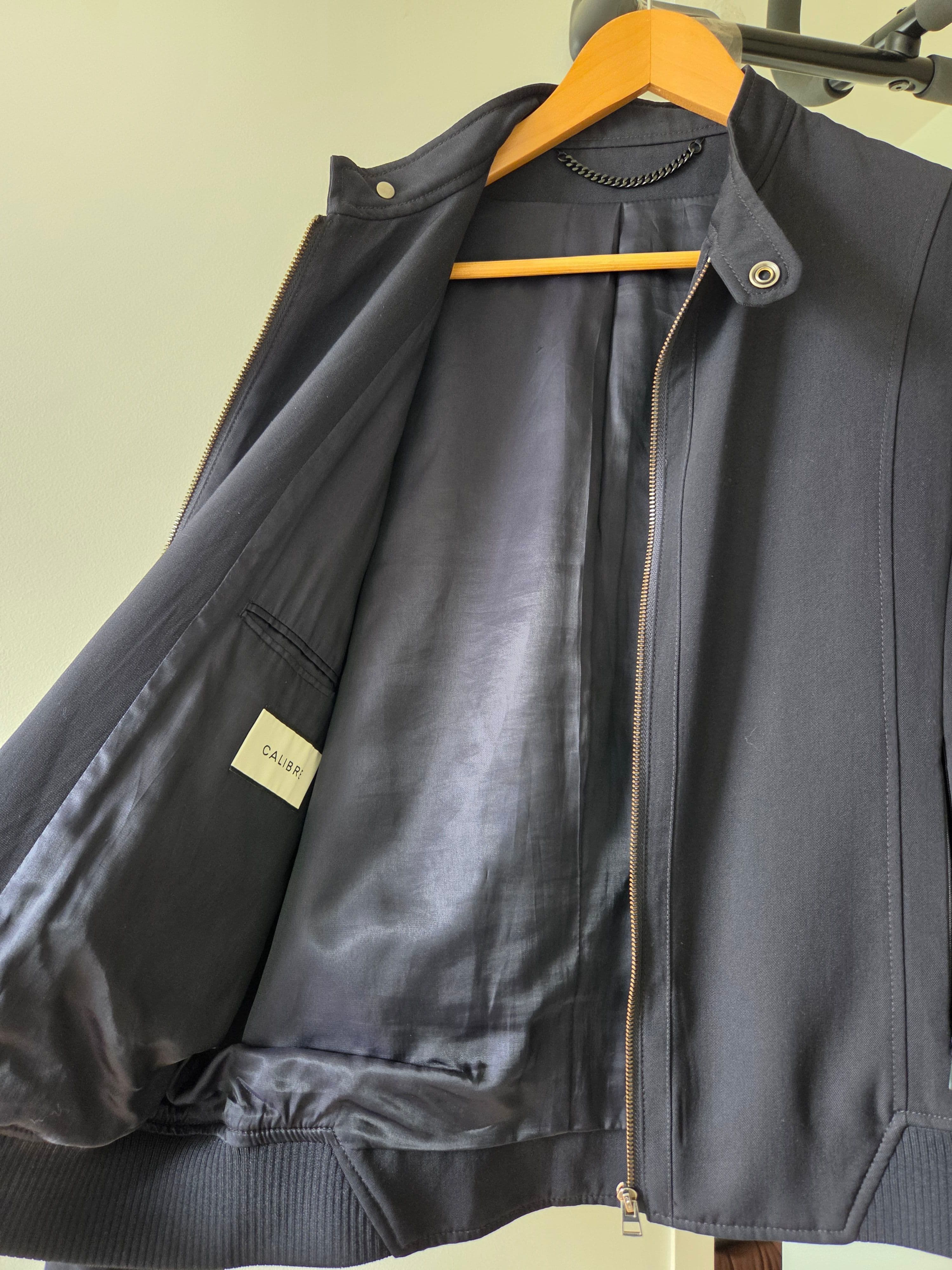 Mens calibre navy Blue Bomber Jacket, photo 3 of 3