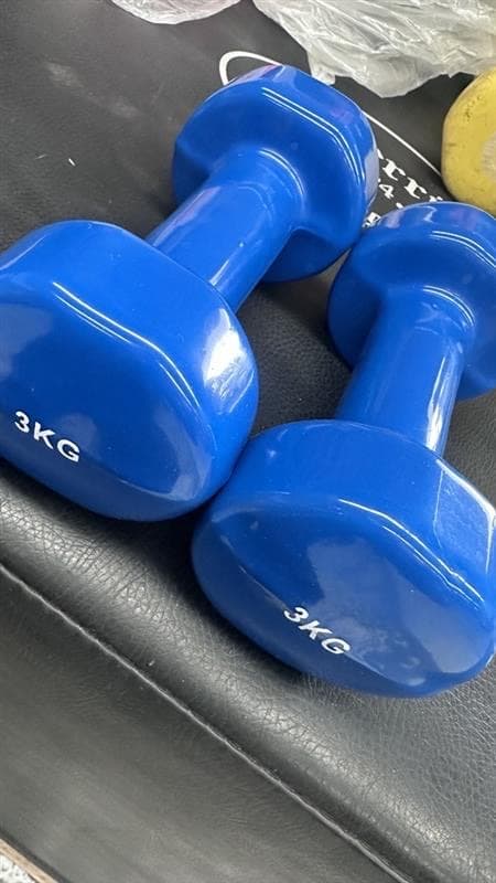 Blue Vinyl Dumbbells, photo 1 of 3