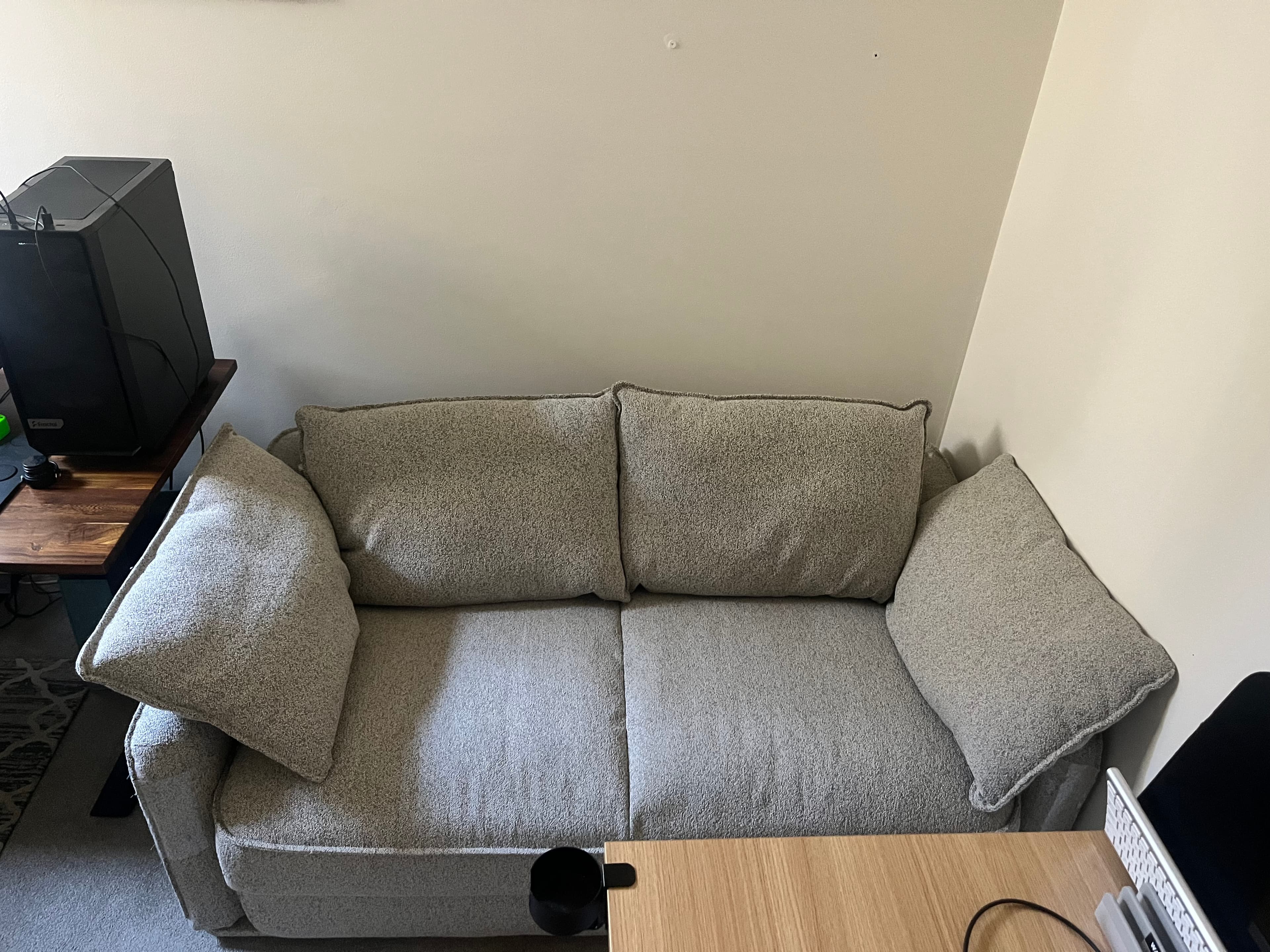 Grey Fabric Sofa, photo 2 of 3
