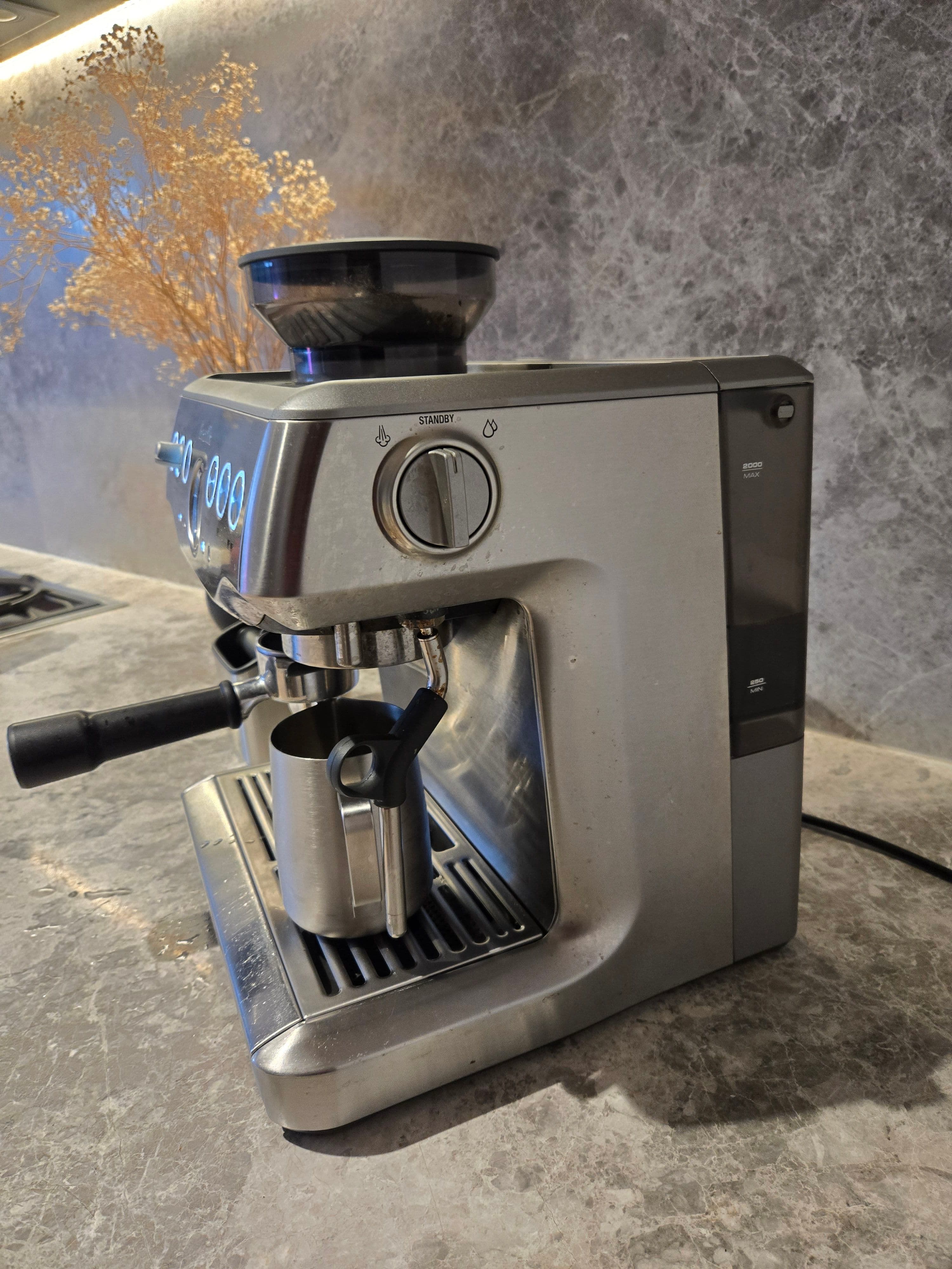 Silver Breville Barista Espresso Machine, photo 5 of 5