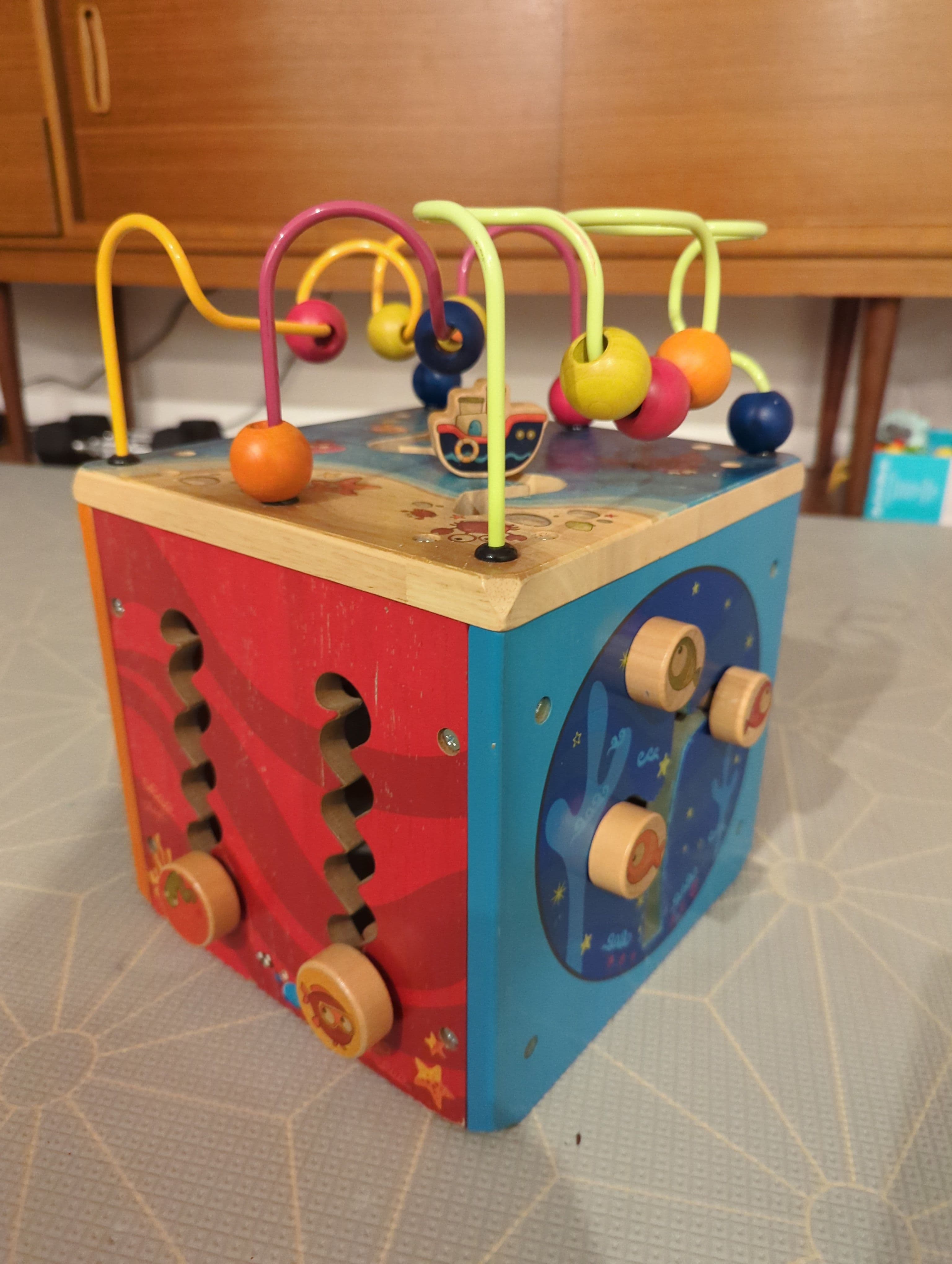 Orange Wooden Activity Cube, photo 2 of 2