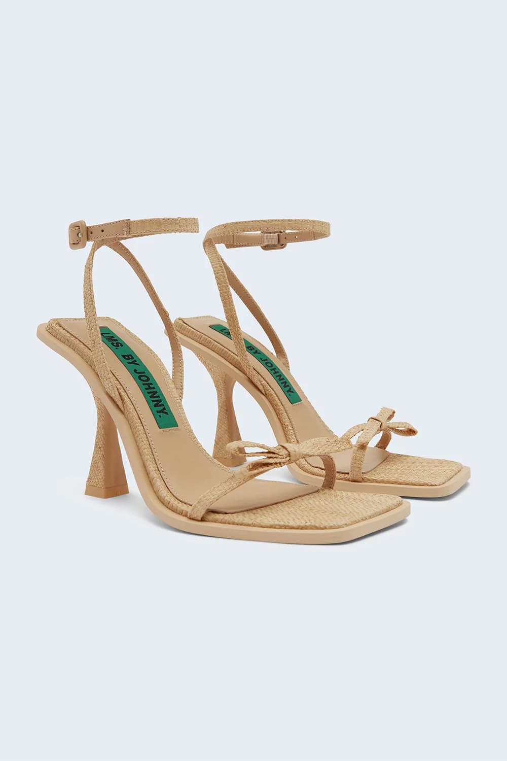 BY JOHNNY Mia Raffia High Heel Sandals
