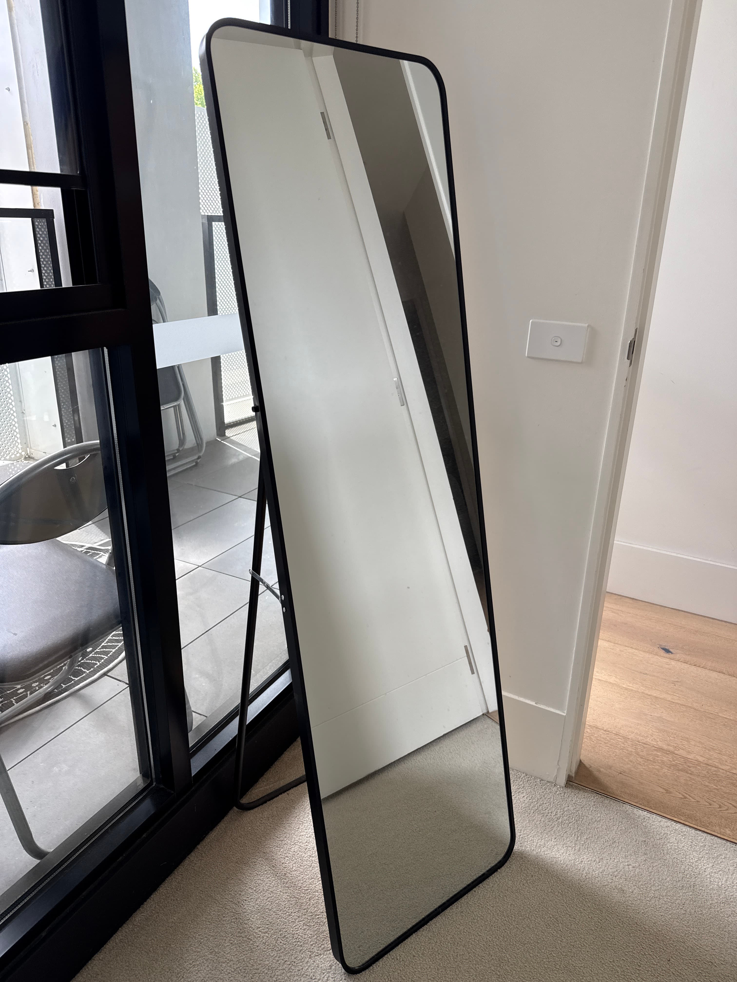 Black Metal Floor Mirror, photo 1 of 1