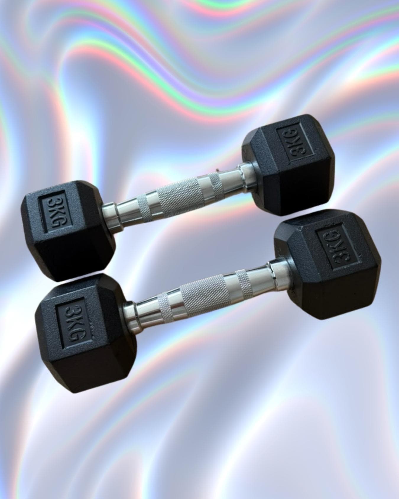 Black Rubber Dumbbells