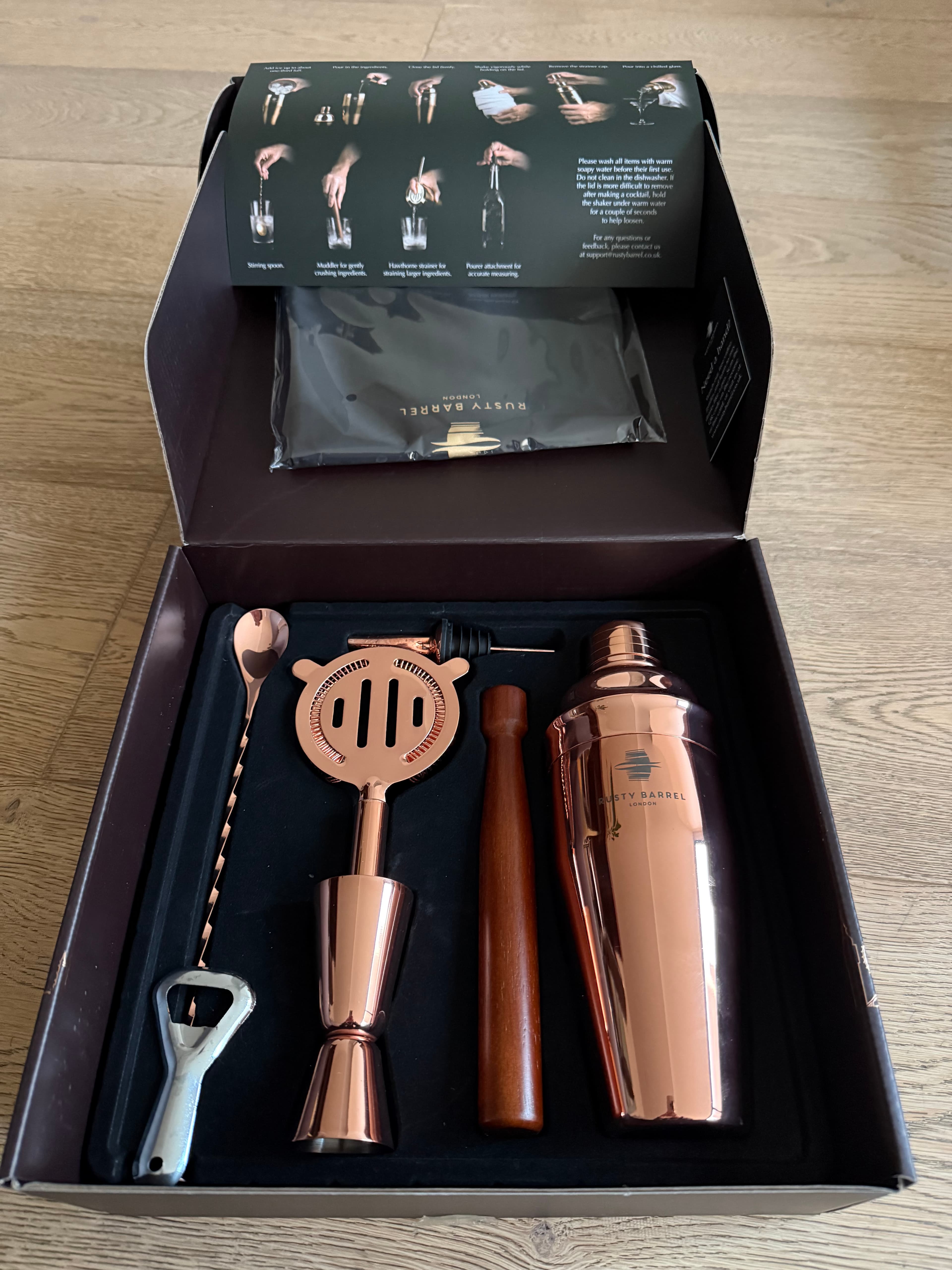 Copper Cocktail Shaker Set