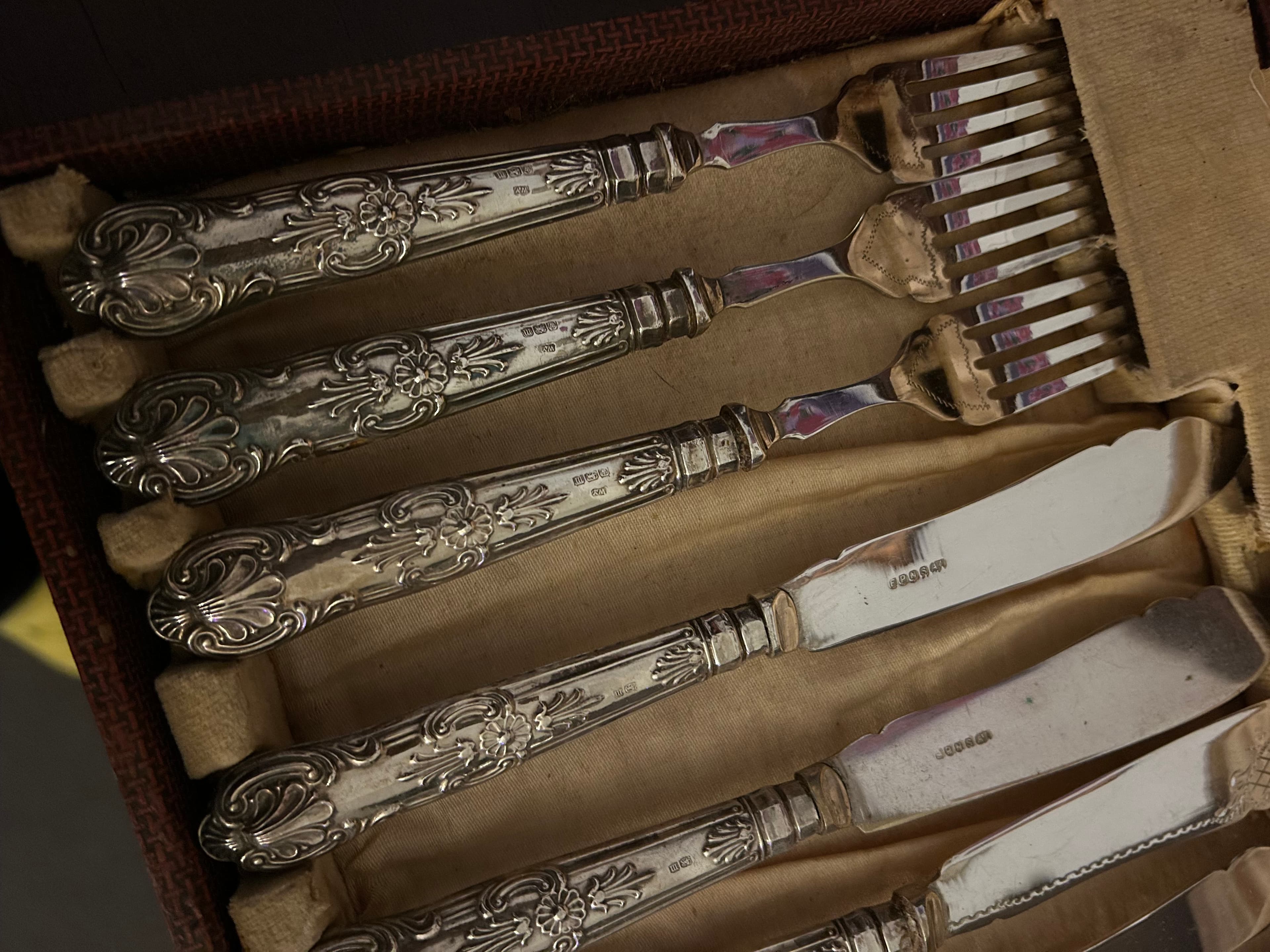 Silver Vintage Fish Cutlery Set, photo 2 of 3