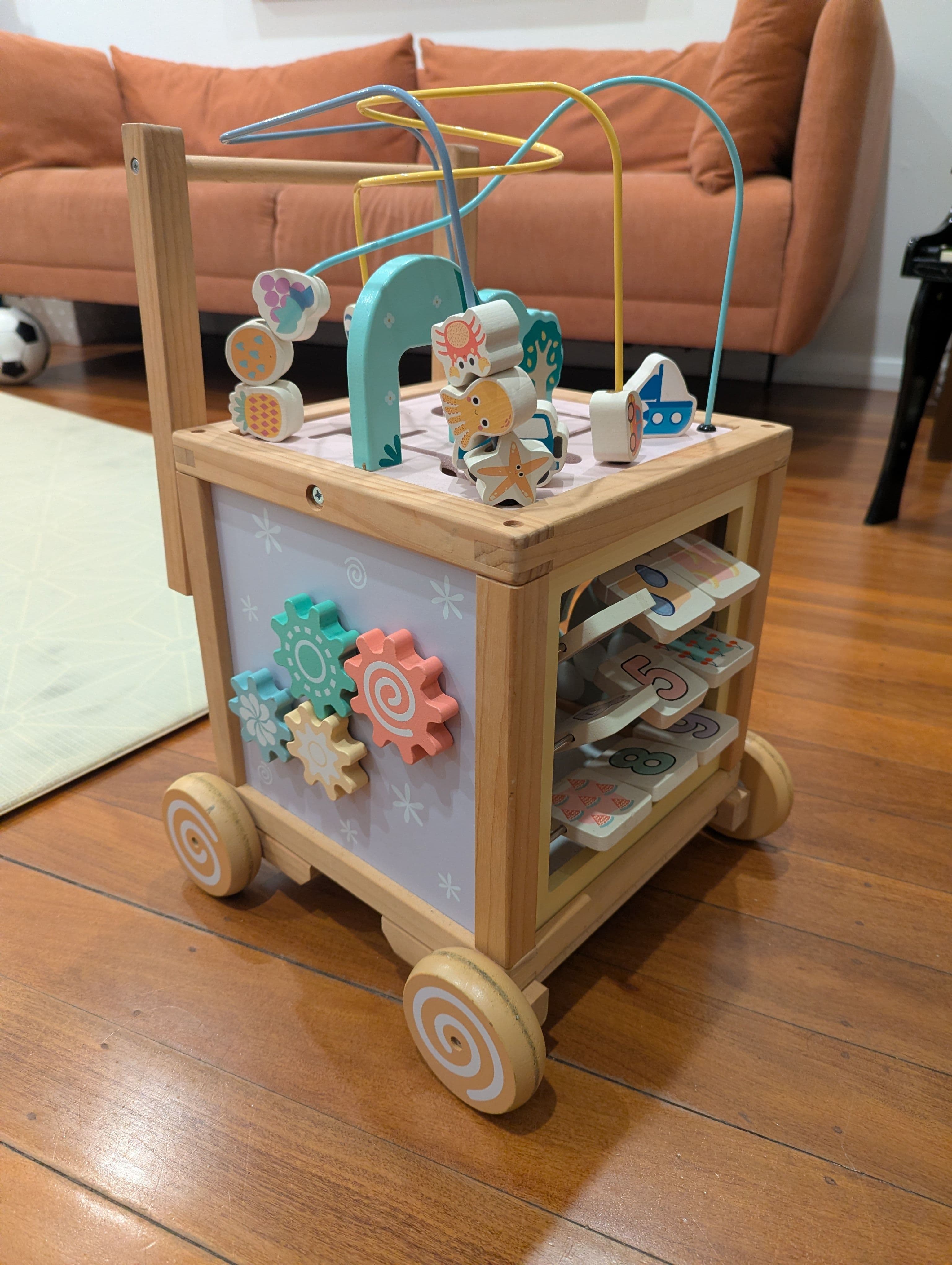 Beige Wooden Activity Walker
