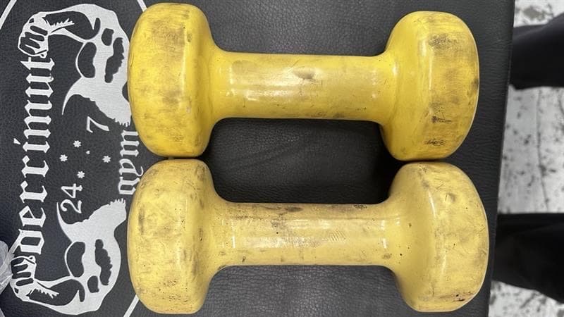 Yellow Vinyl Dumbbells, photo 1 of 2