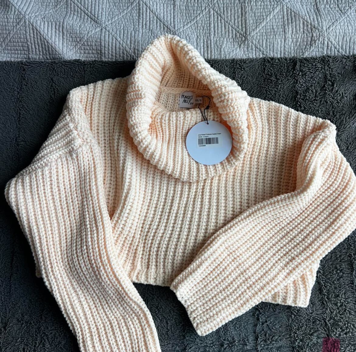 Cream Chunky Sweater, photo 2 of 3