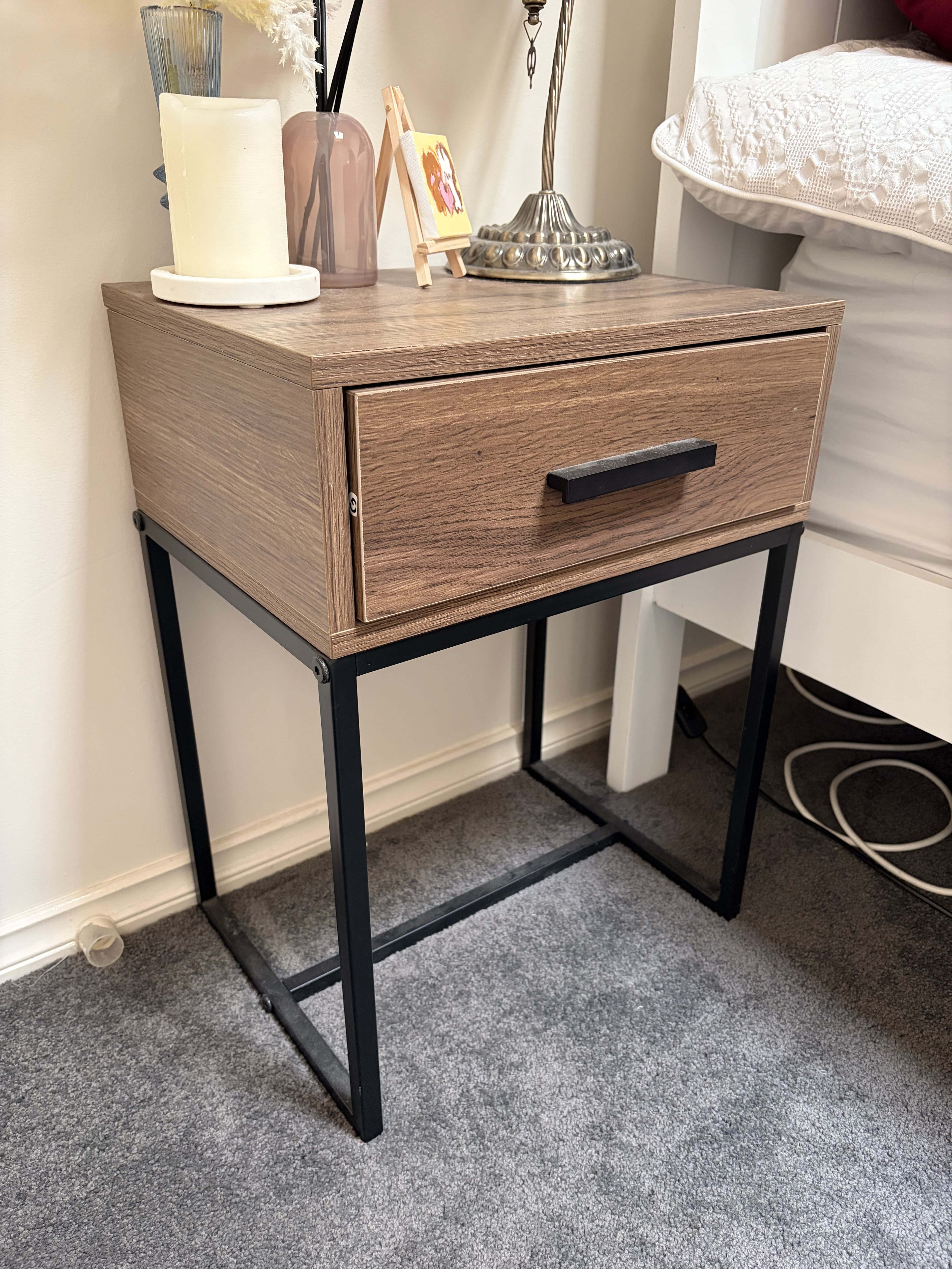 Brown Industrial Bedside Table, photo 1 of 2
