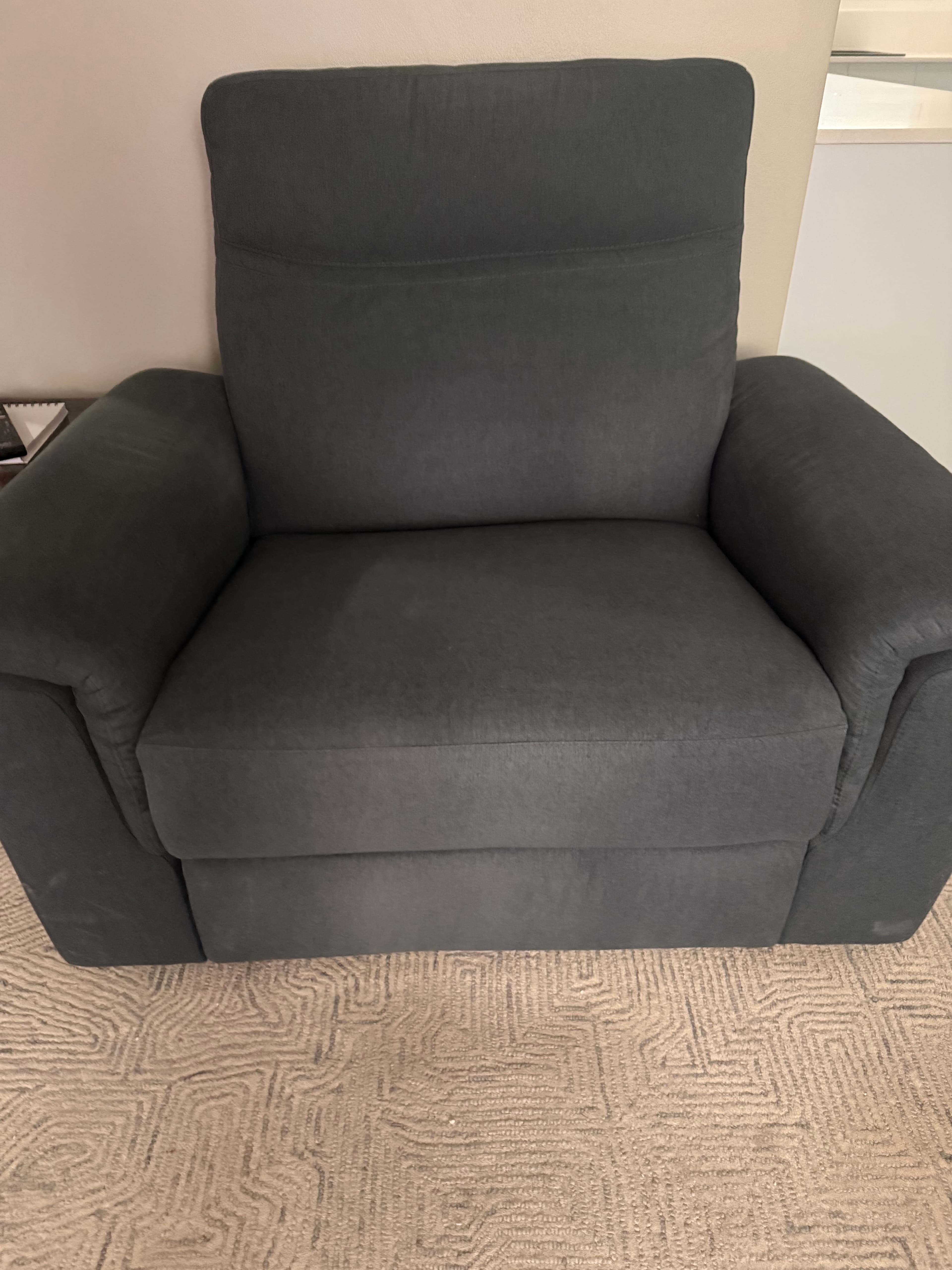 Grey Fabric Recliner Chair