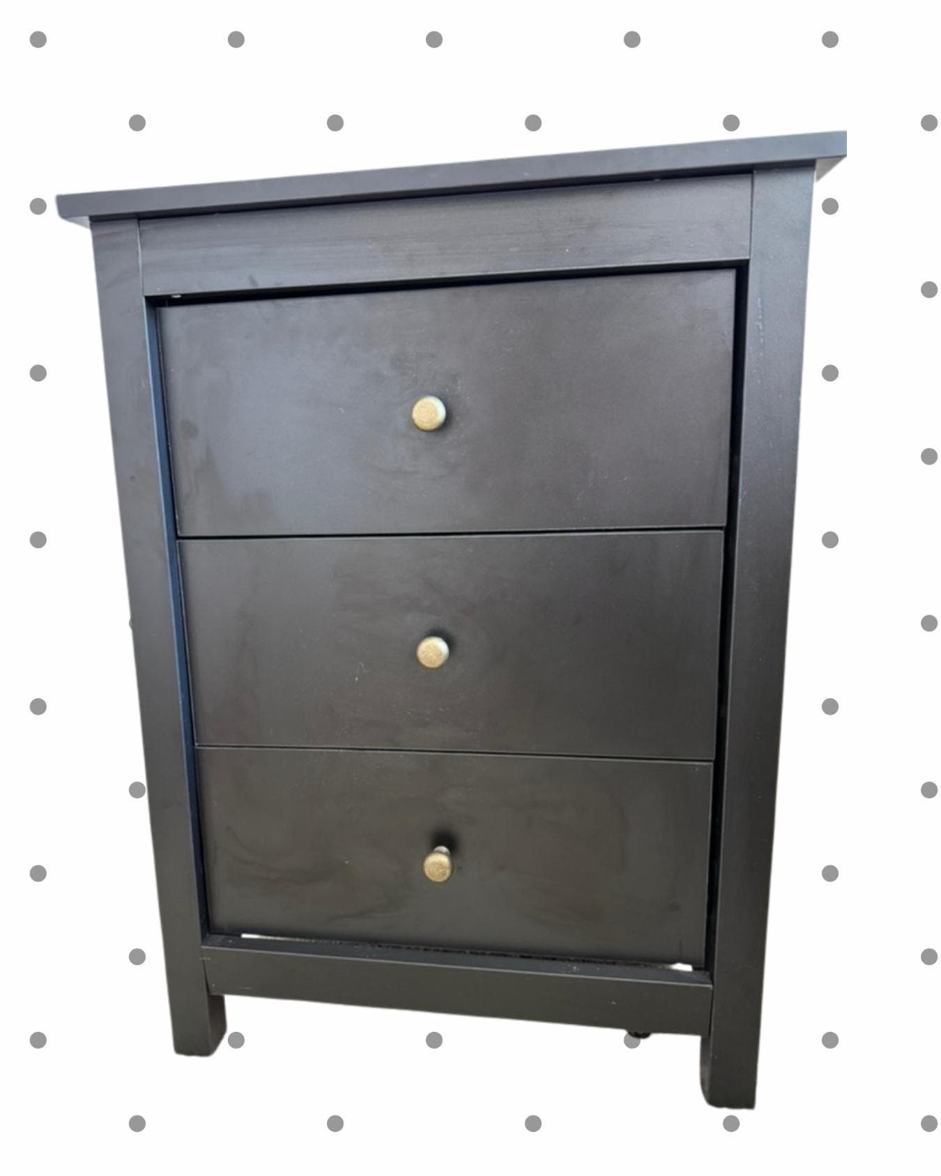 2 Black Wooden Nightstands