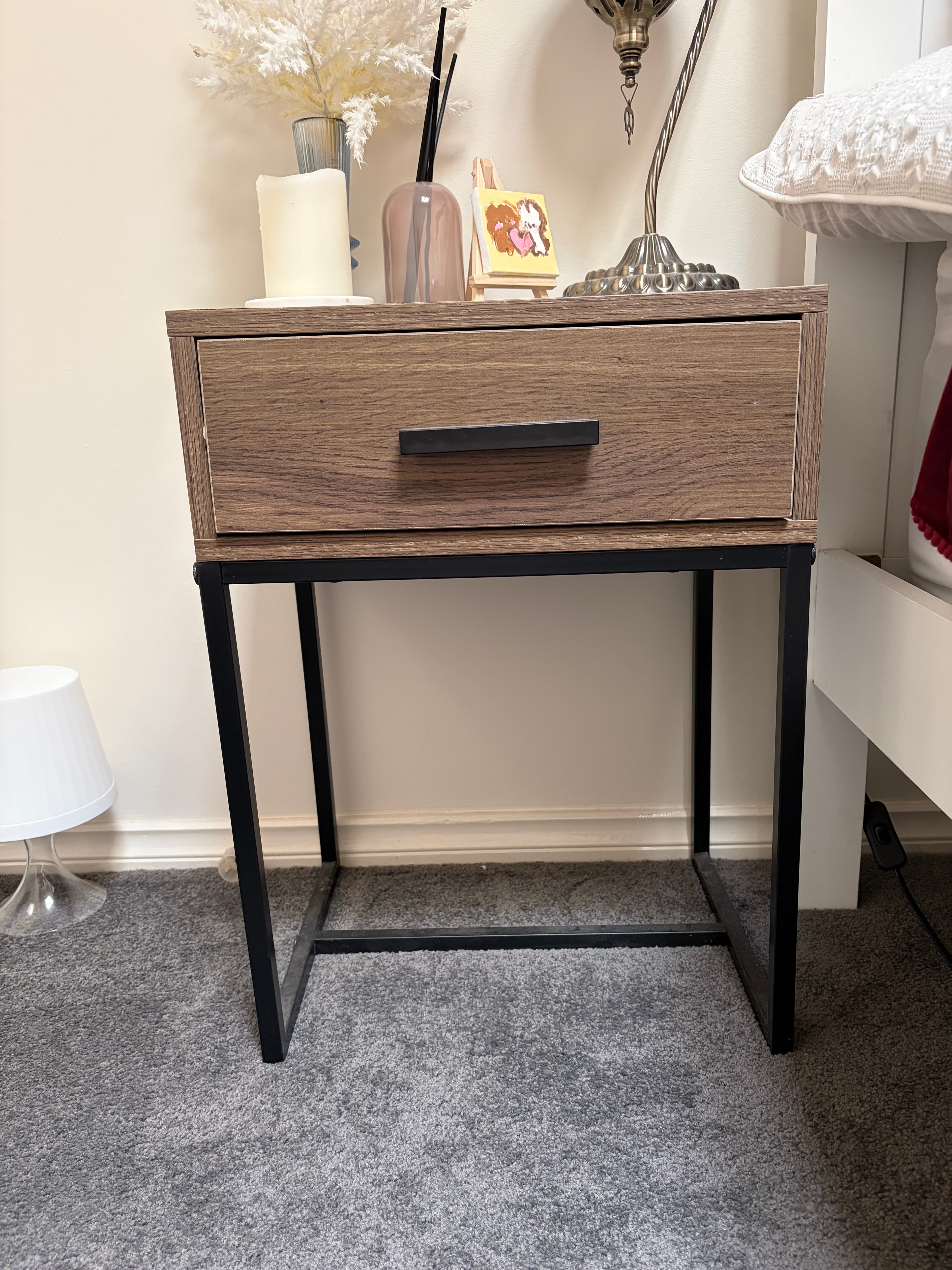 Brown Industrial Bedside Table, photo 2 of 2