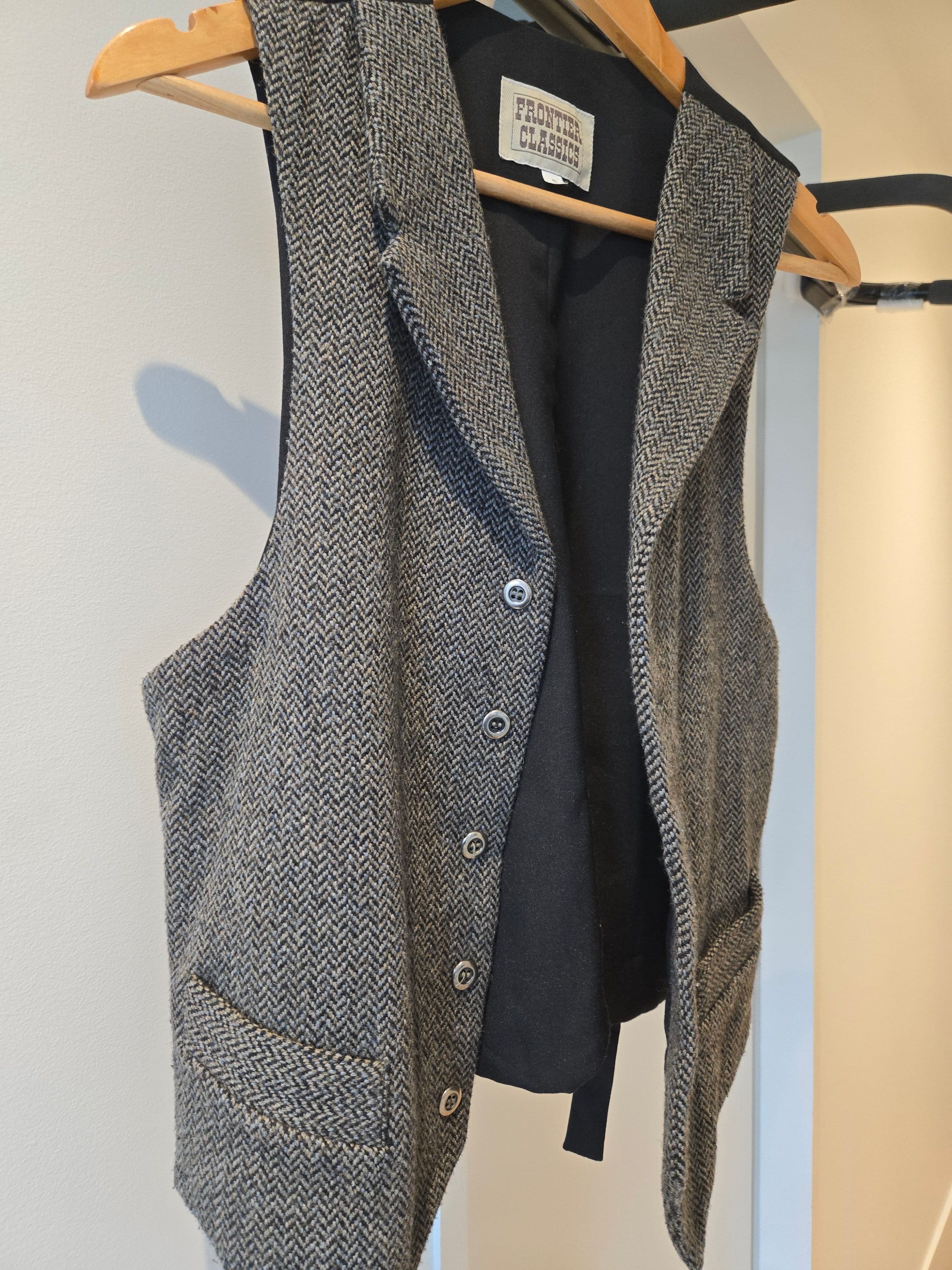Grey Tweed Waistcoat Vest, photo 3 of 3