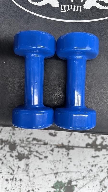 Blue Vinyl Dumbbells, photo 3 of 3