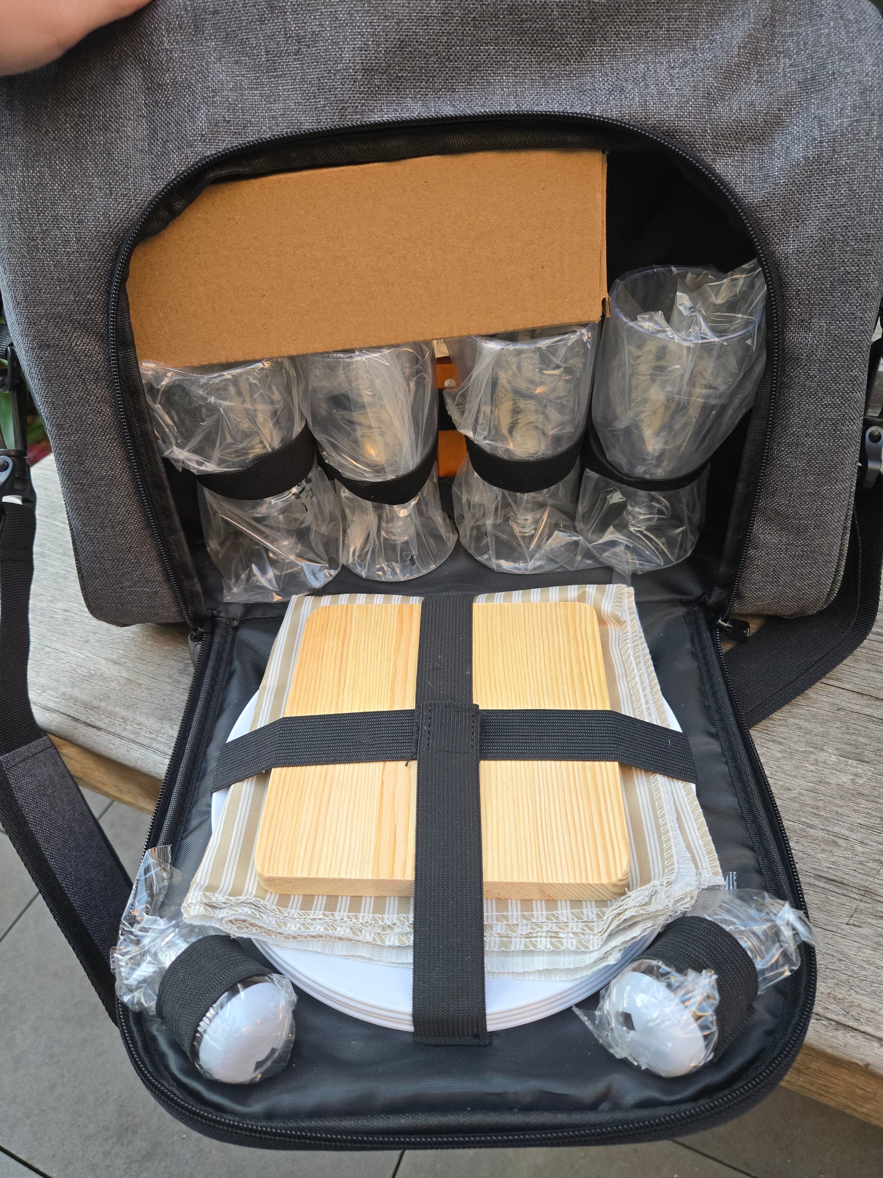 Grey Picnic Backpack Set, photo 1 of 3