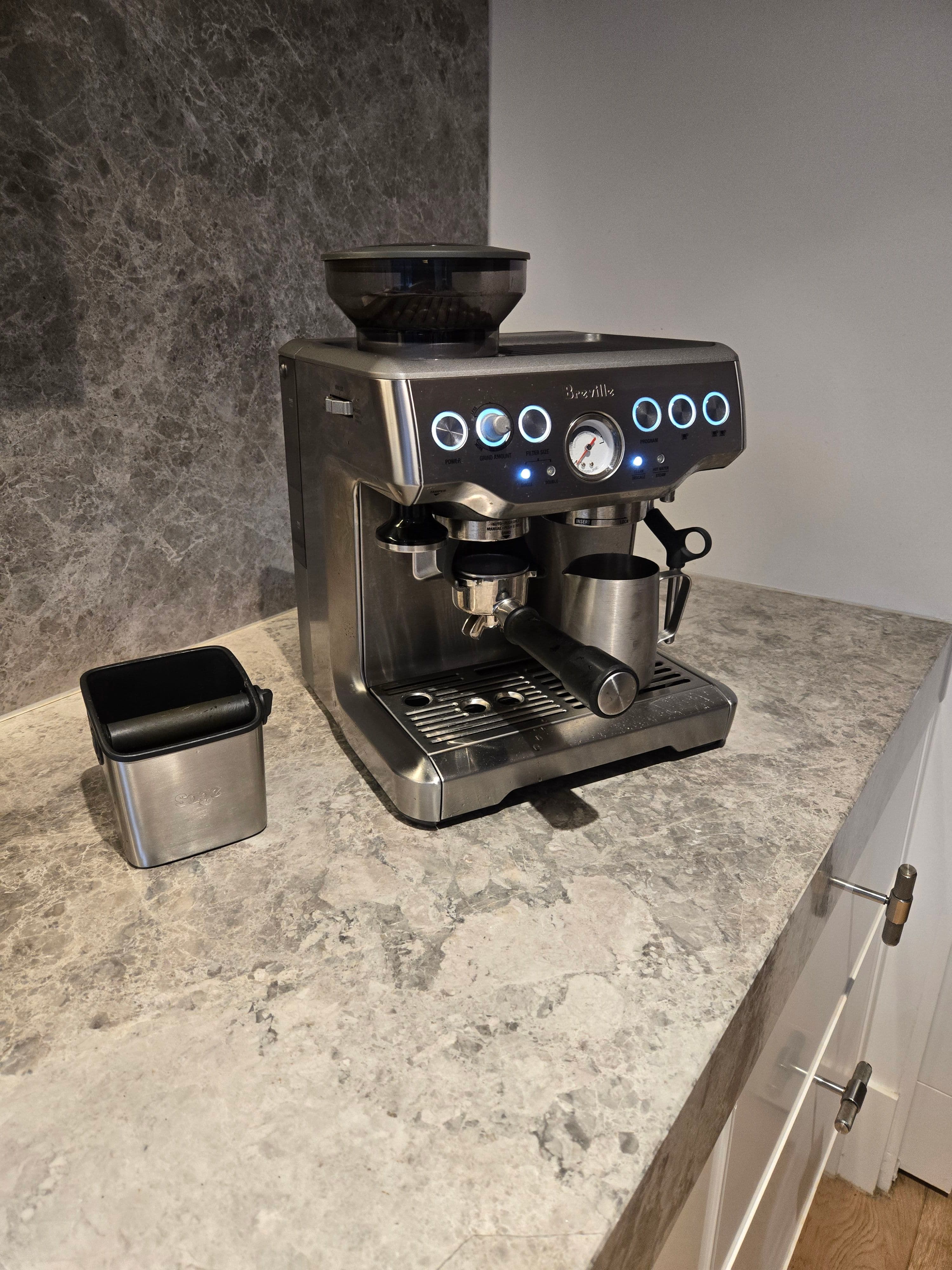 Silver Breville Barista Espresso Machine, photo 2 of 5